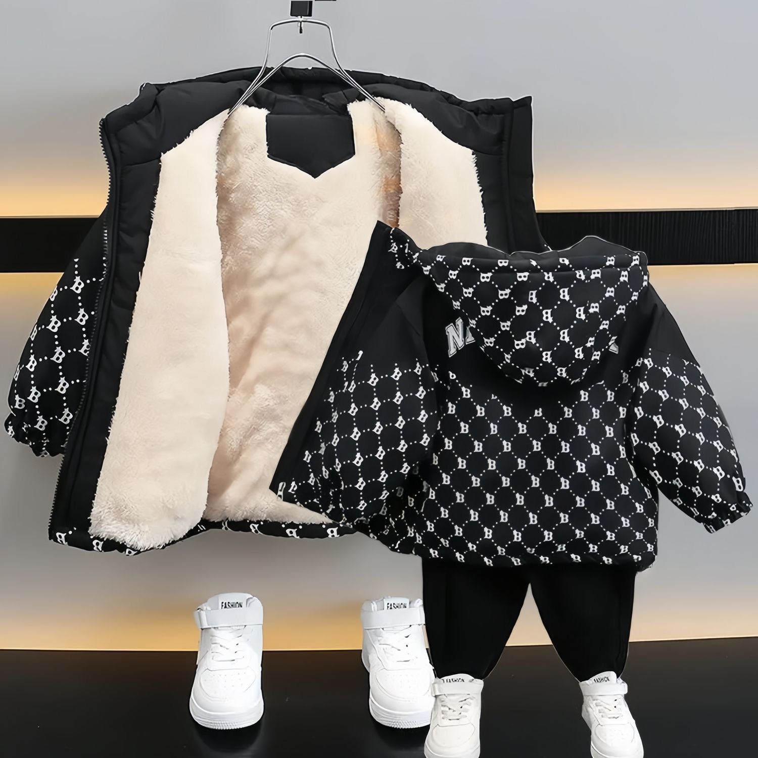 男童冬装外套加绒加厚宝宝冬季保暖派克服儿童棉袄防风洋气秋冬款
