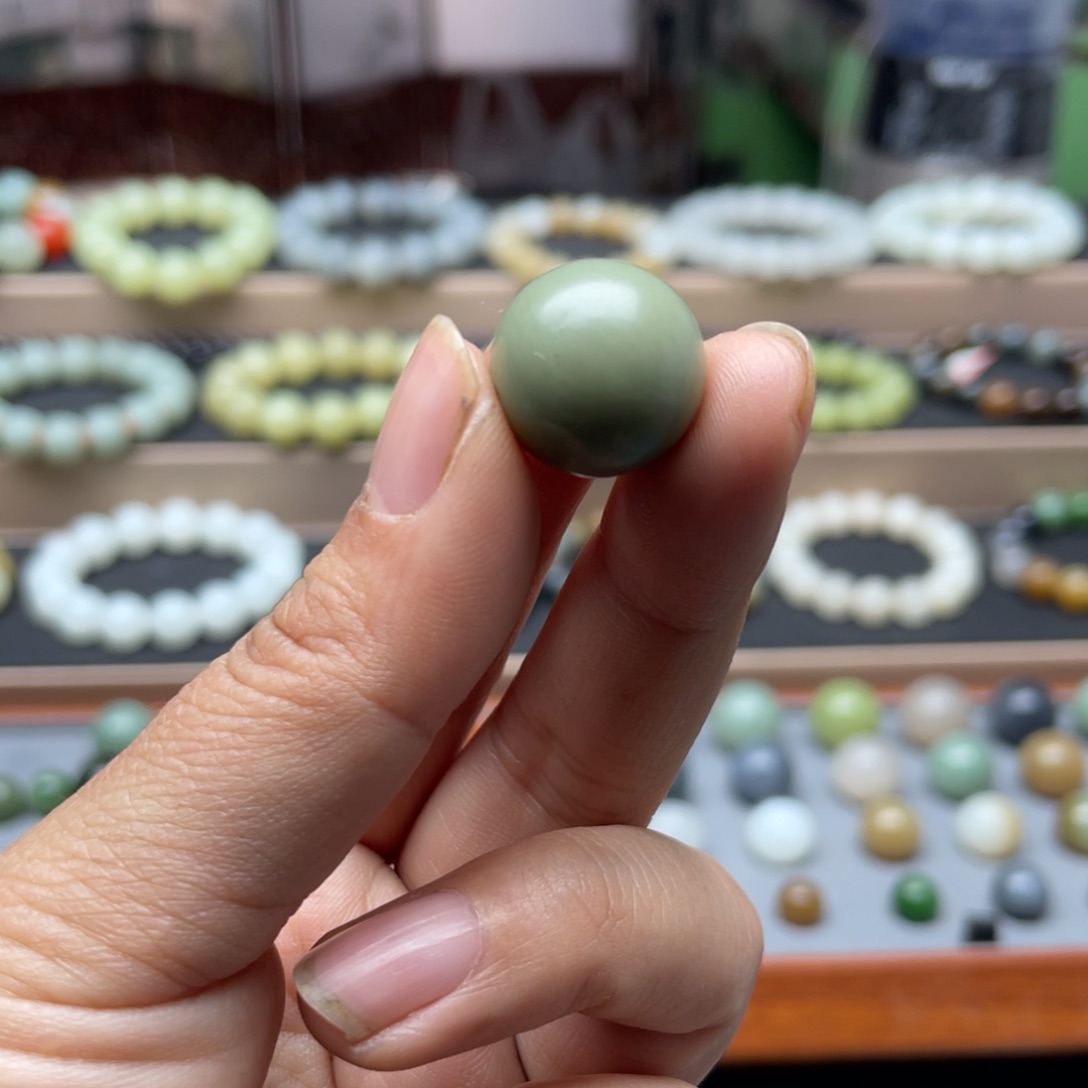 和田玉单珠16未镶嵌