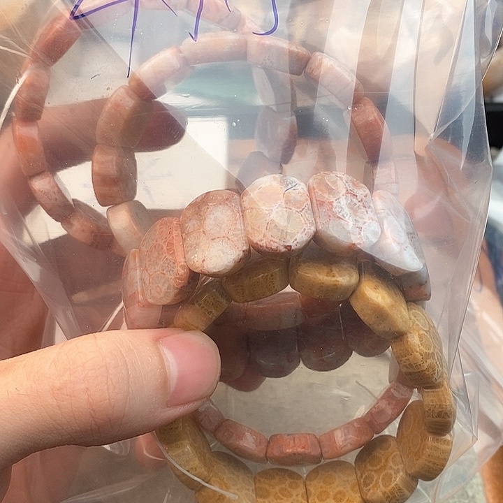 硅化玉颈饰未镶嵌坚*?