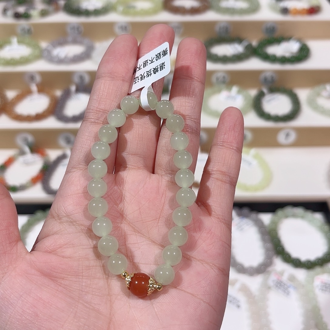 和田玉手链未镶嵌A