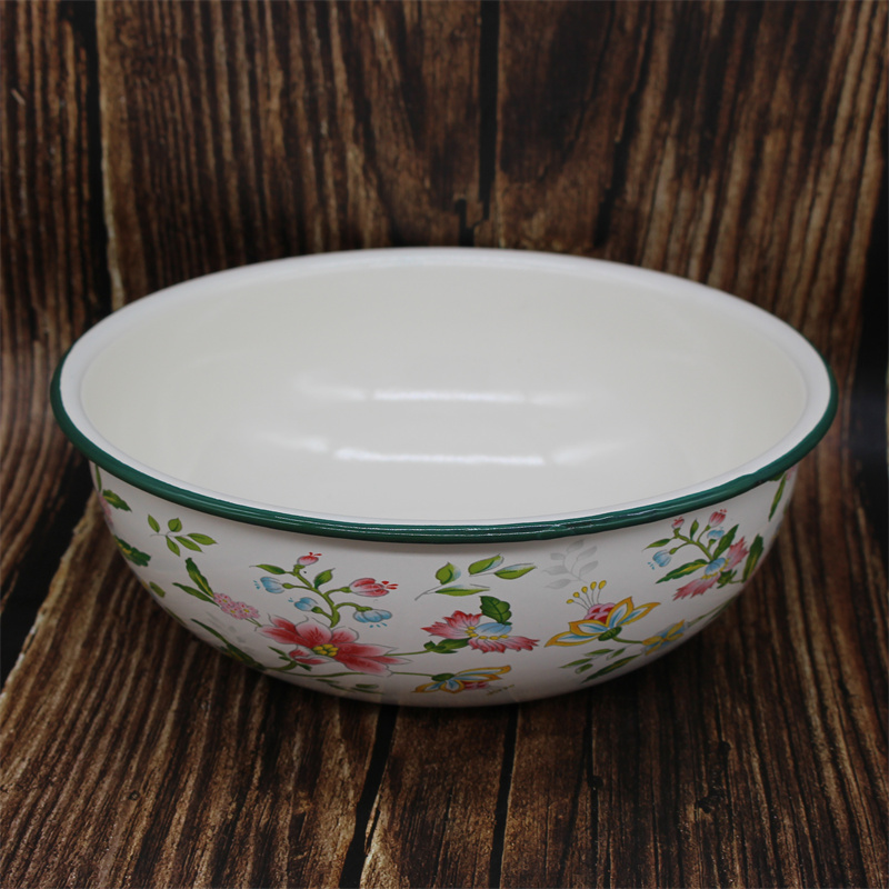 29CM揉面盆家用搪瓷和面盆加厚汤盆大容量饺子掐盆子洗菜盆搅拌盆