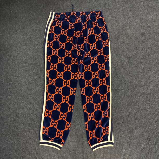 99新/Gucci古驰/双G满印植绒休闲裤/尺码L
