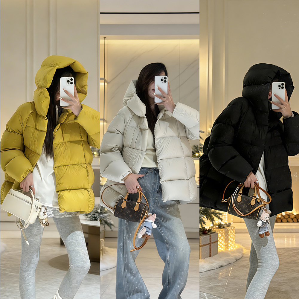 2025新款江南风轻奢柔绒蓬松Oversaise风格羽绒服