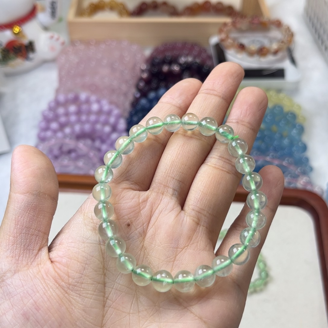 水晶手链未镶嵌m****17mm 葡萄石
