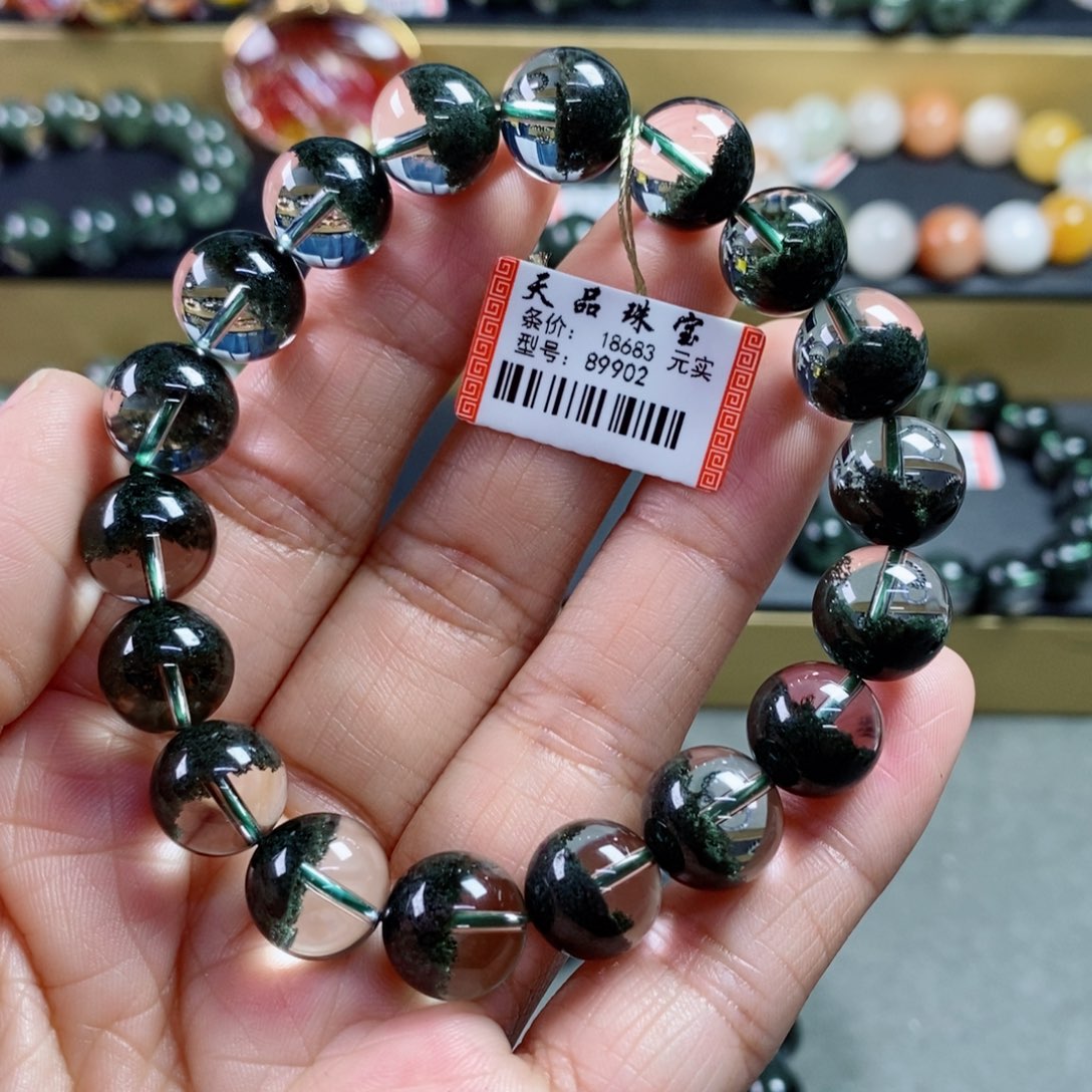 水晶手链未镶嵌绿幽灵手链89902