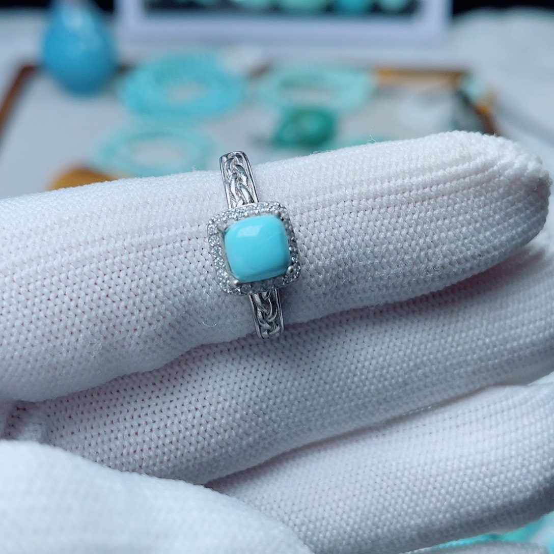 绿松石银S925镶嵌珠宝奇石