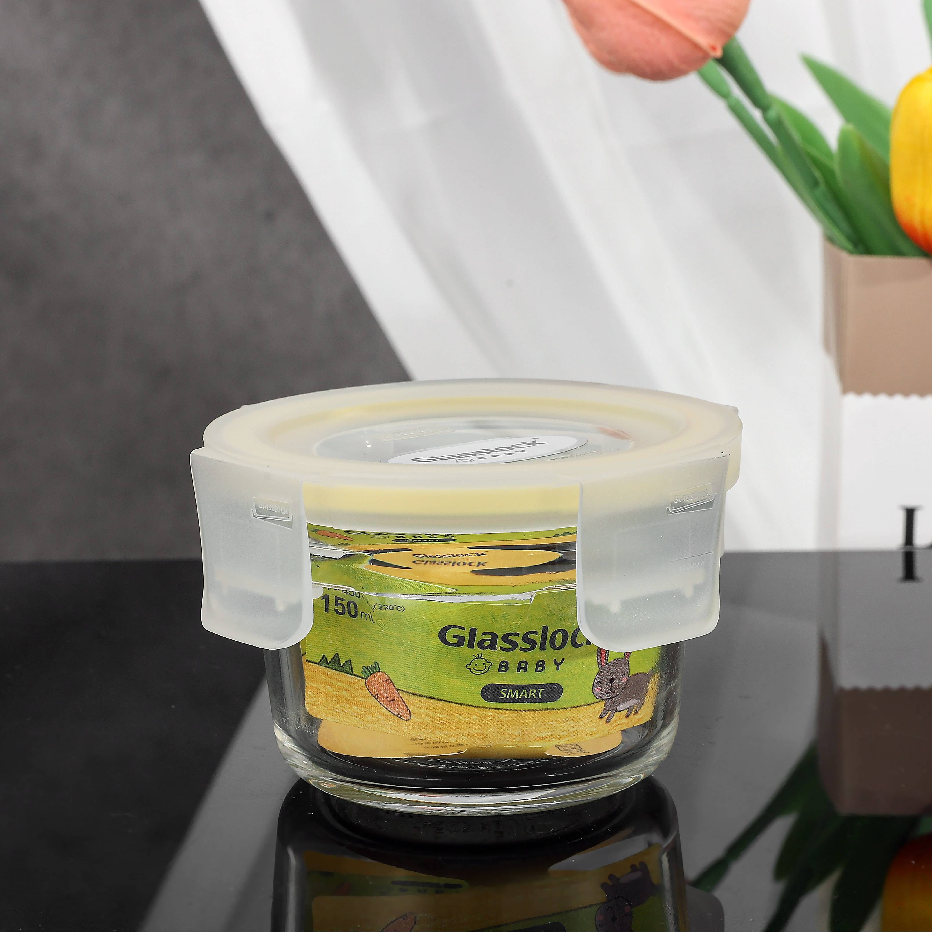 K242030  2个装 小号保鲜盒 耐热玻璃微波炉专用保鲜盒