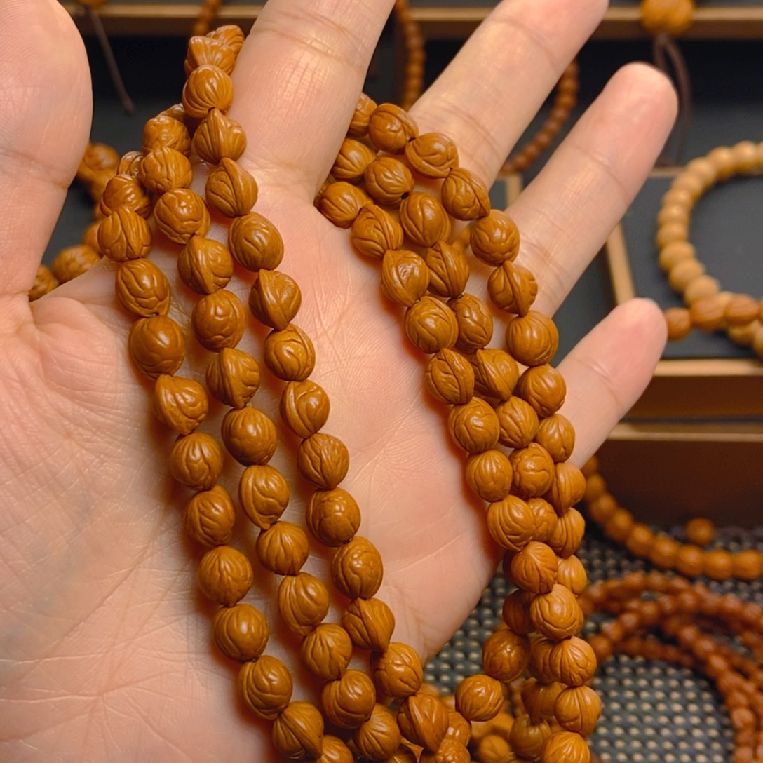 朝***誓吊坠桃核秦岭森林075