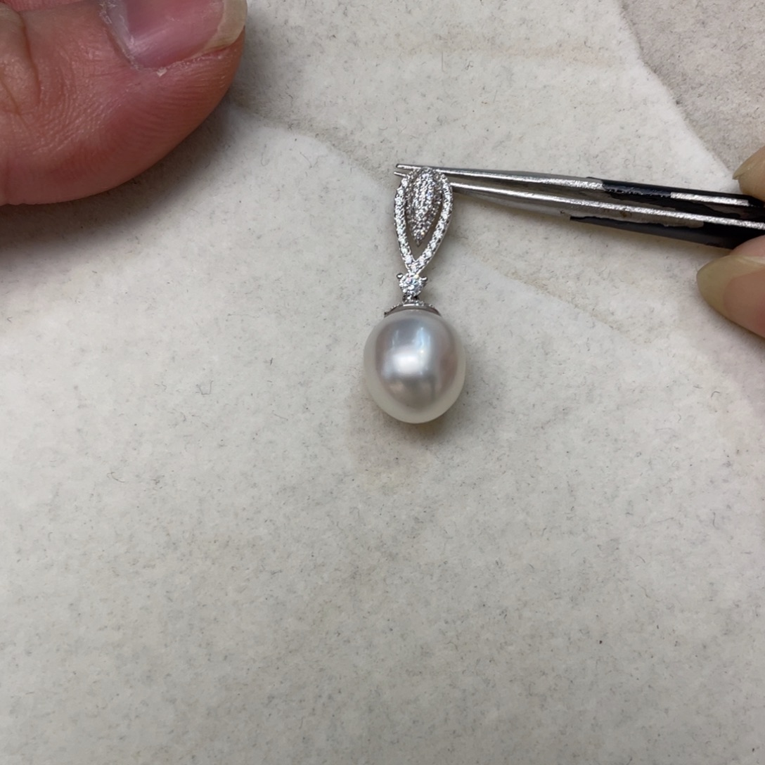 海水珍珠吊坠(不含链)银S925镶嵌