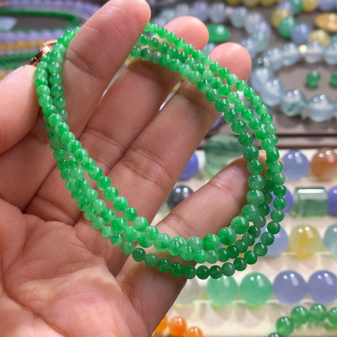 翡翠手链未镶嵌卡3～4