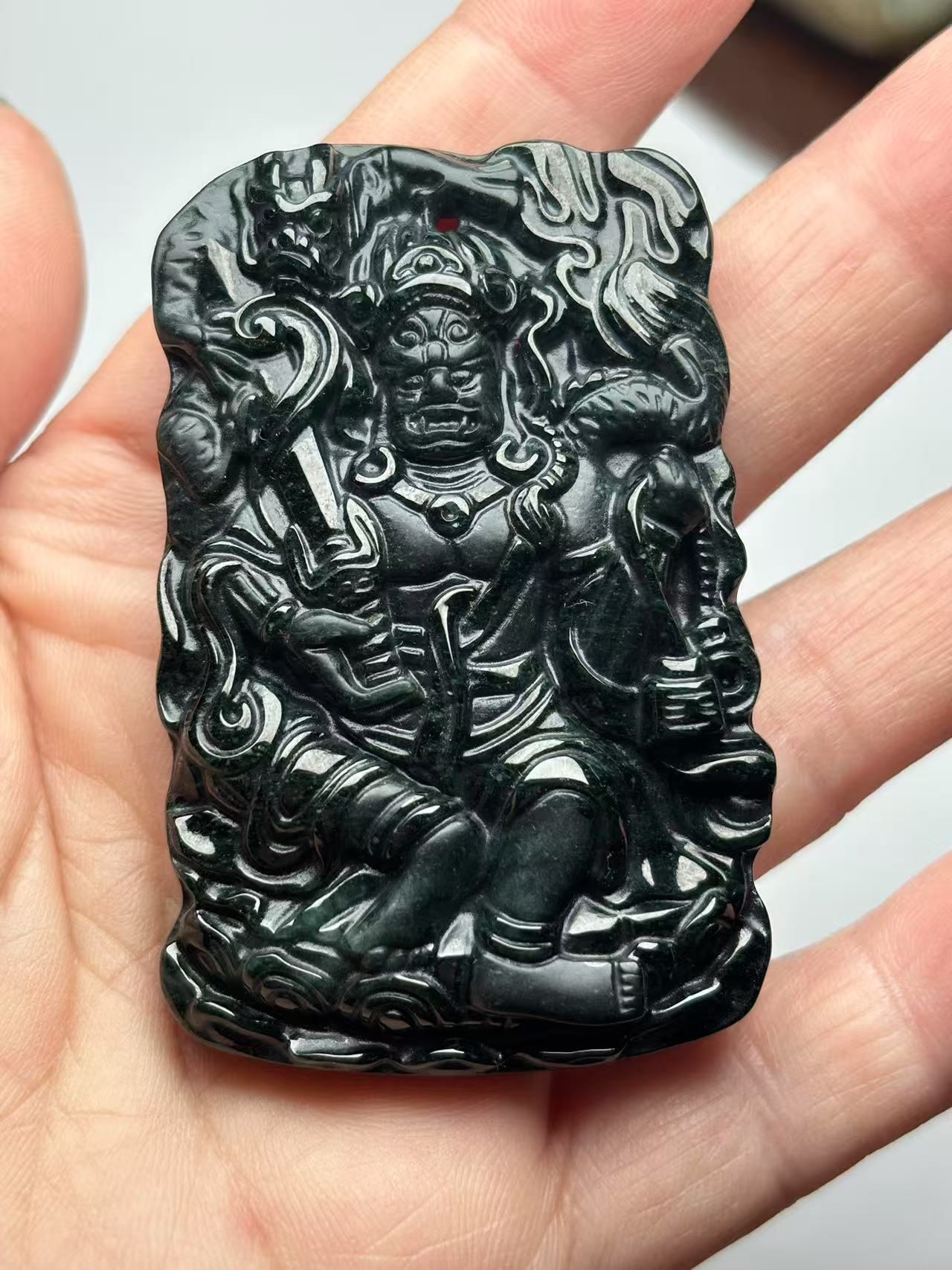 墨翠不动明王尊挂件