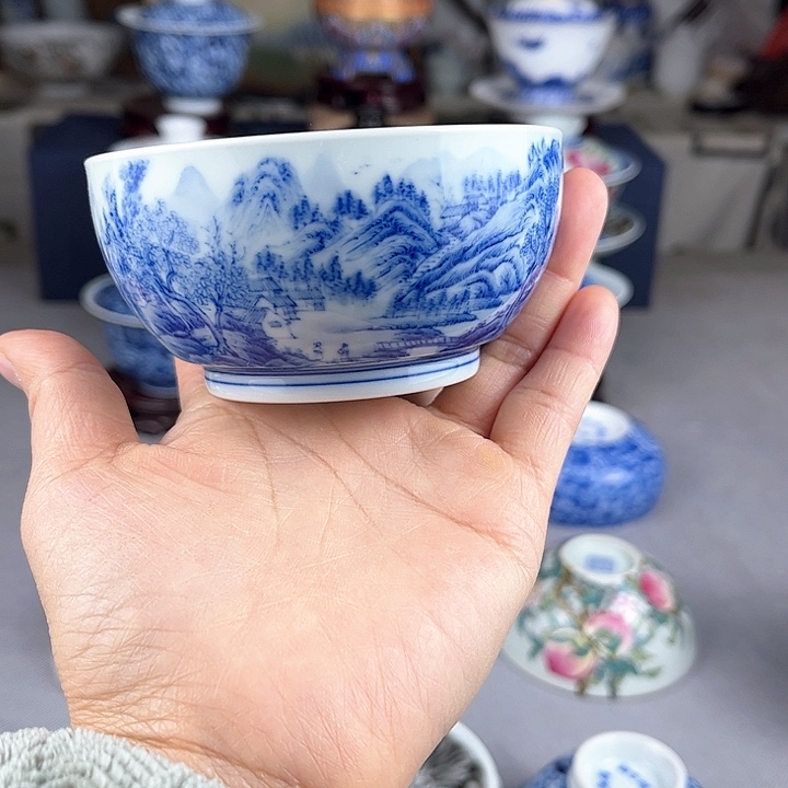 豪****6福利陶瓷山水杯一个