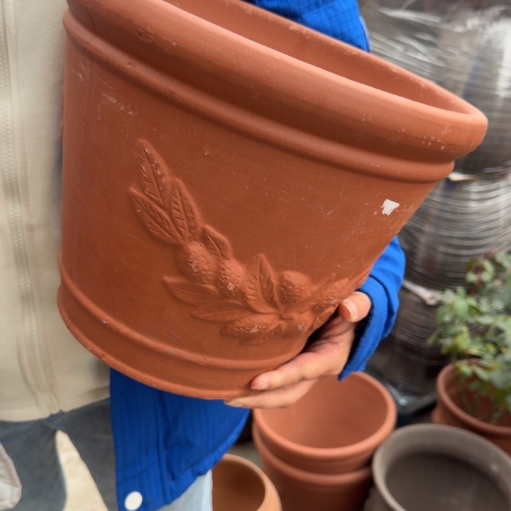 花盆紫砂口30高25宜兴紫砂粗糙正常