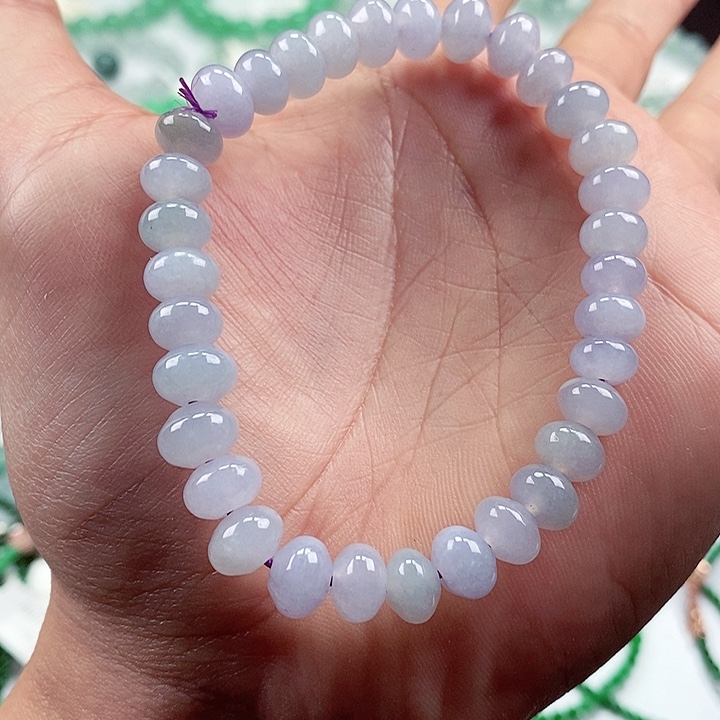 翡翠手链未镶嵌卡7+