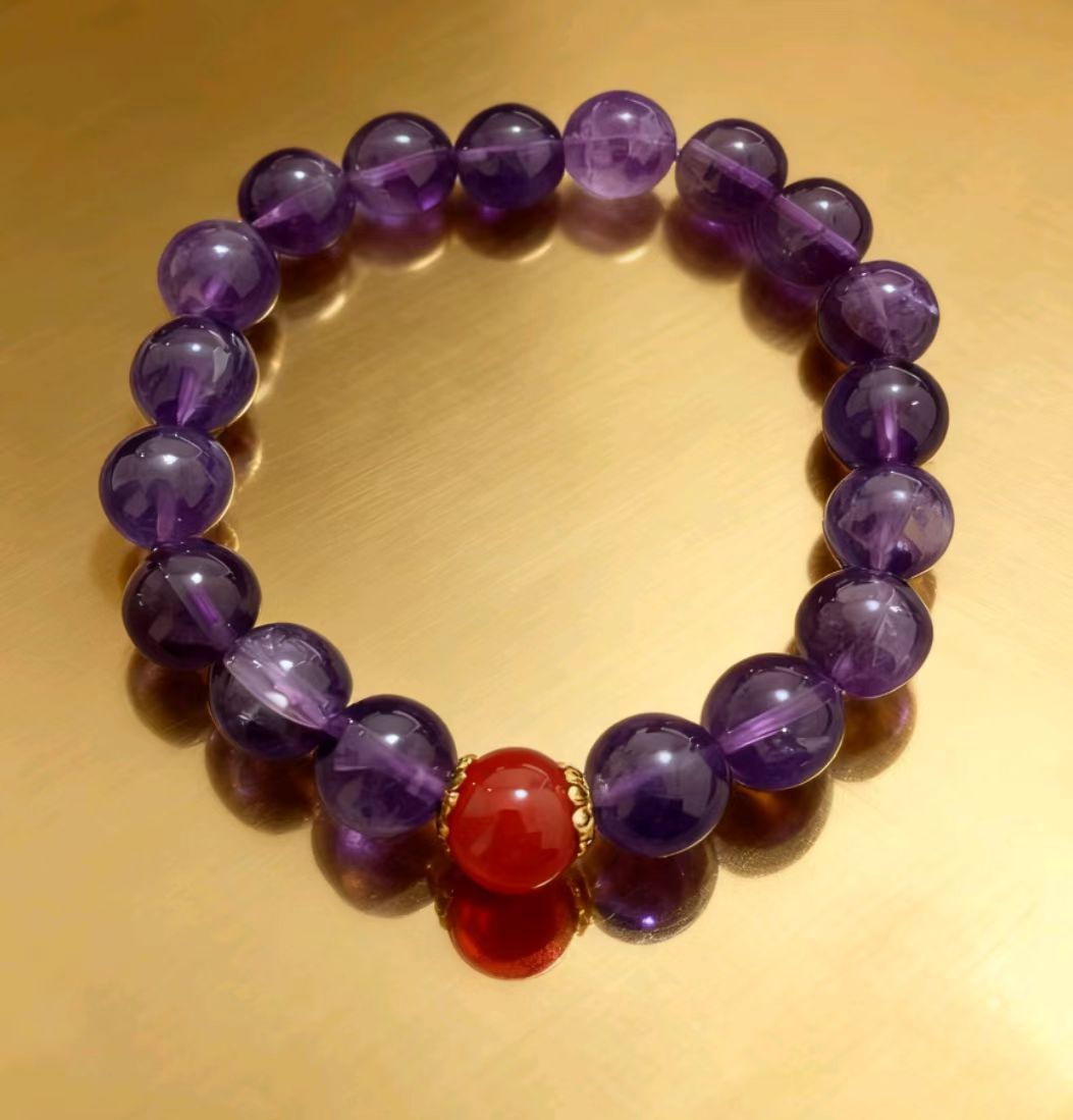 天然紫水晶九紫离火气质百搭精致手串珠串