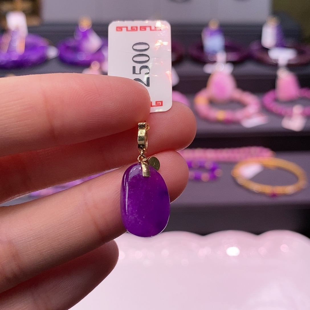 苏纪石（舒俱来）18K金镶嵌吊坠(不含链)