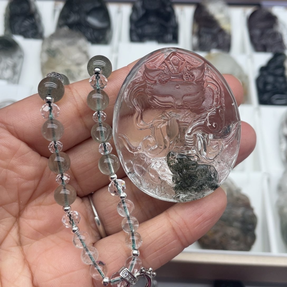 水晶吊坠(不含链)未镶嵌高***圆