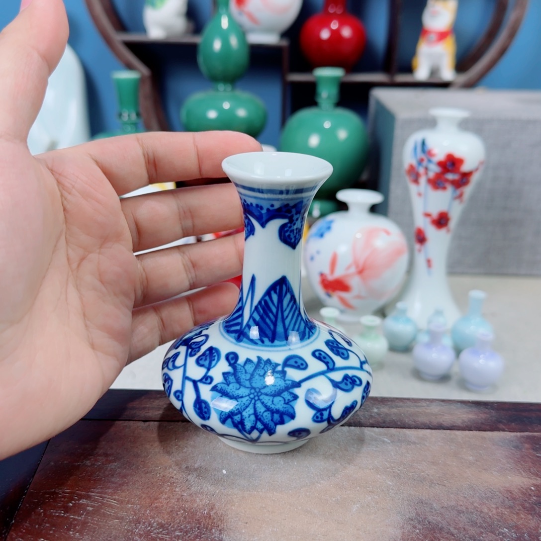 陶瓷手工小花器摆件