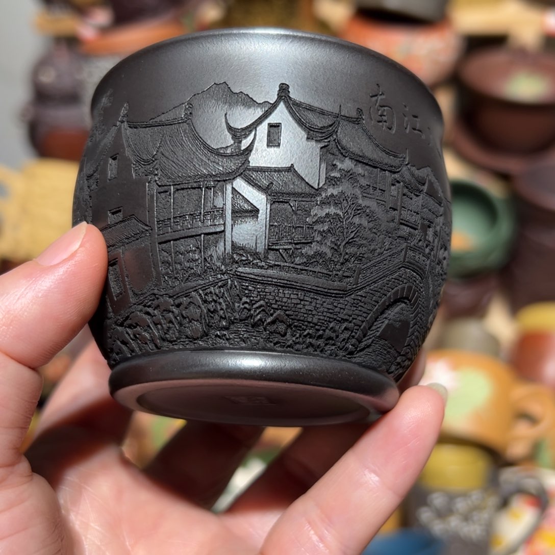 紫砂茶杯宜兴紫砂主人杯