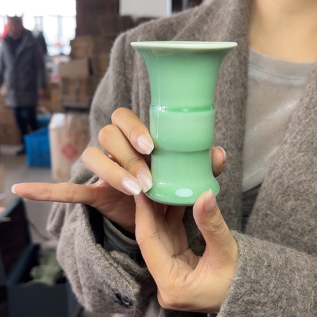 龙泉云间青瓷小米茶器