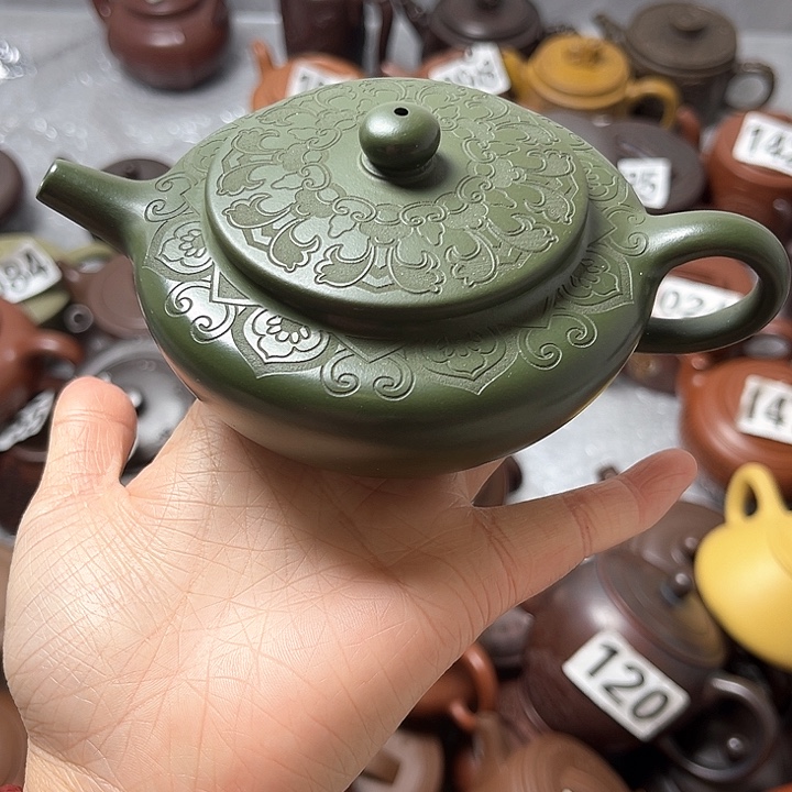 紫砂茶壶紫砂微瑕半手