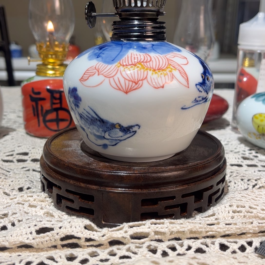 摆件景德镇陶瓷香薰灯