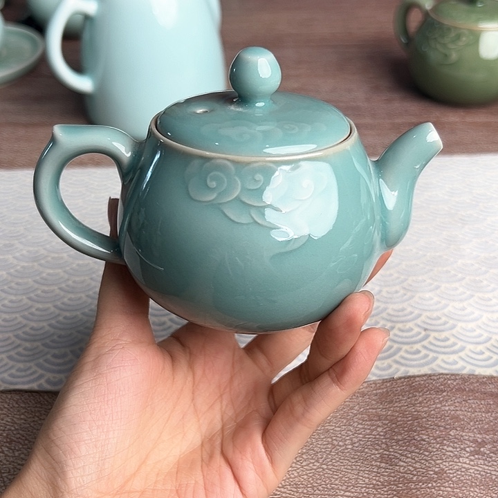 龙泉云间青瓷小米茶器