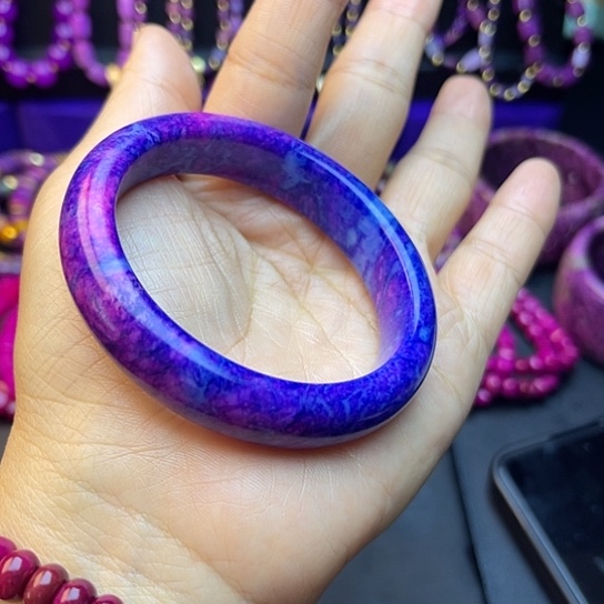 禅***片非金属蓝紫色手镯56➕