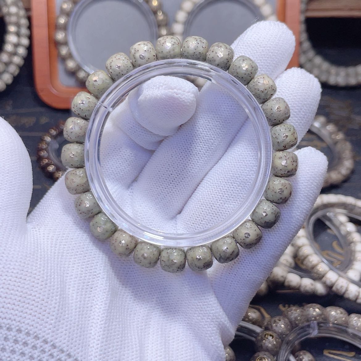 【闪购商品】手串星月菩提满钉糯冰龙鳞