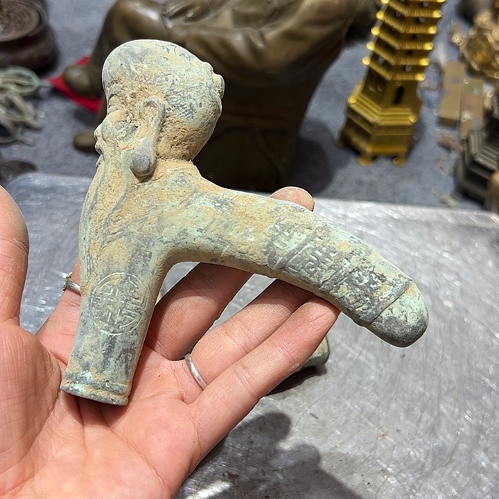 江*湖微瑕疵黄铜摆件工艺品