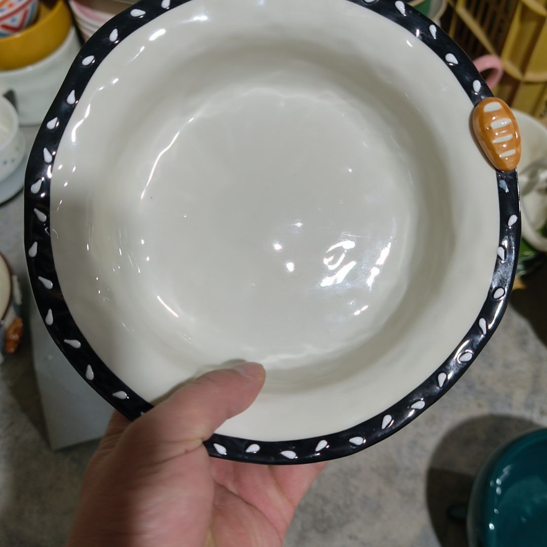 瓷瑕疵陶瓷介意不拍黑边草帽