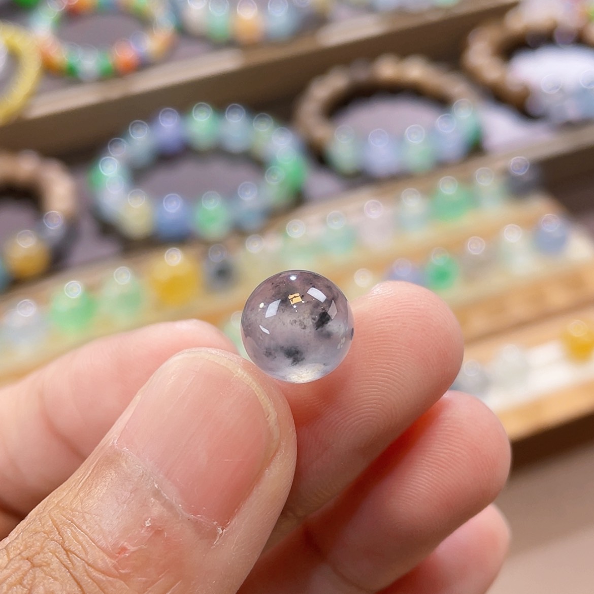 【闪购商品】未镶嵌手链翡翠卡10.7水墨画