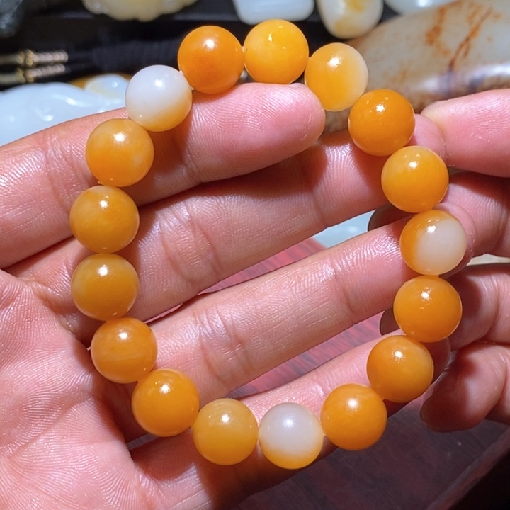 和田玉12手串未镶嵌