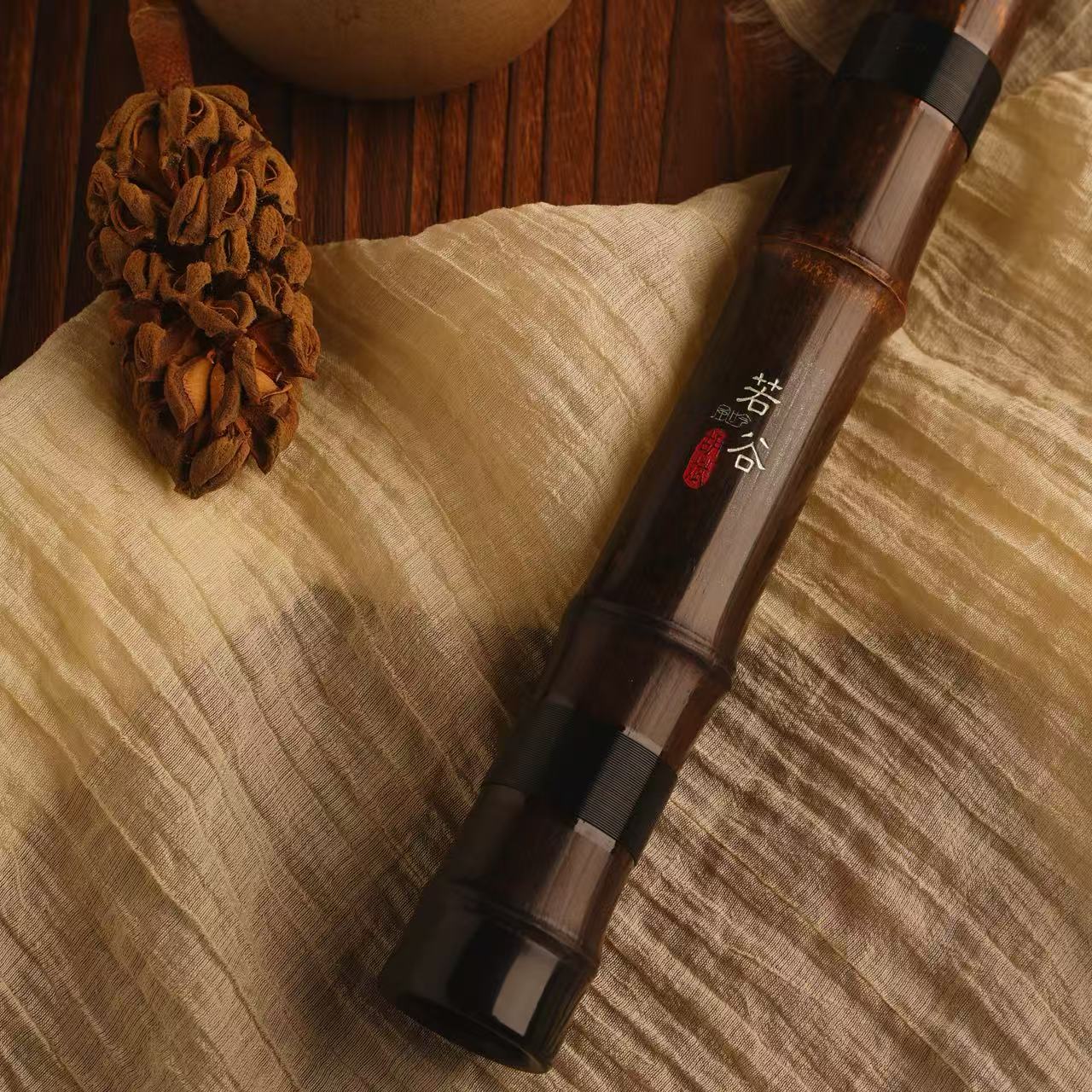 （若谷箫）专业演奏用紫竹洞箫八孔G调F调