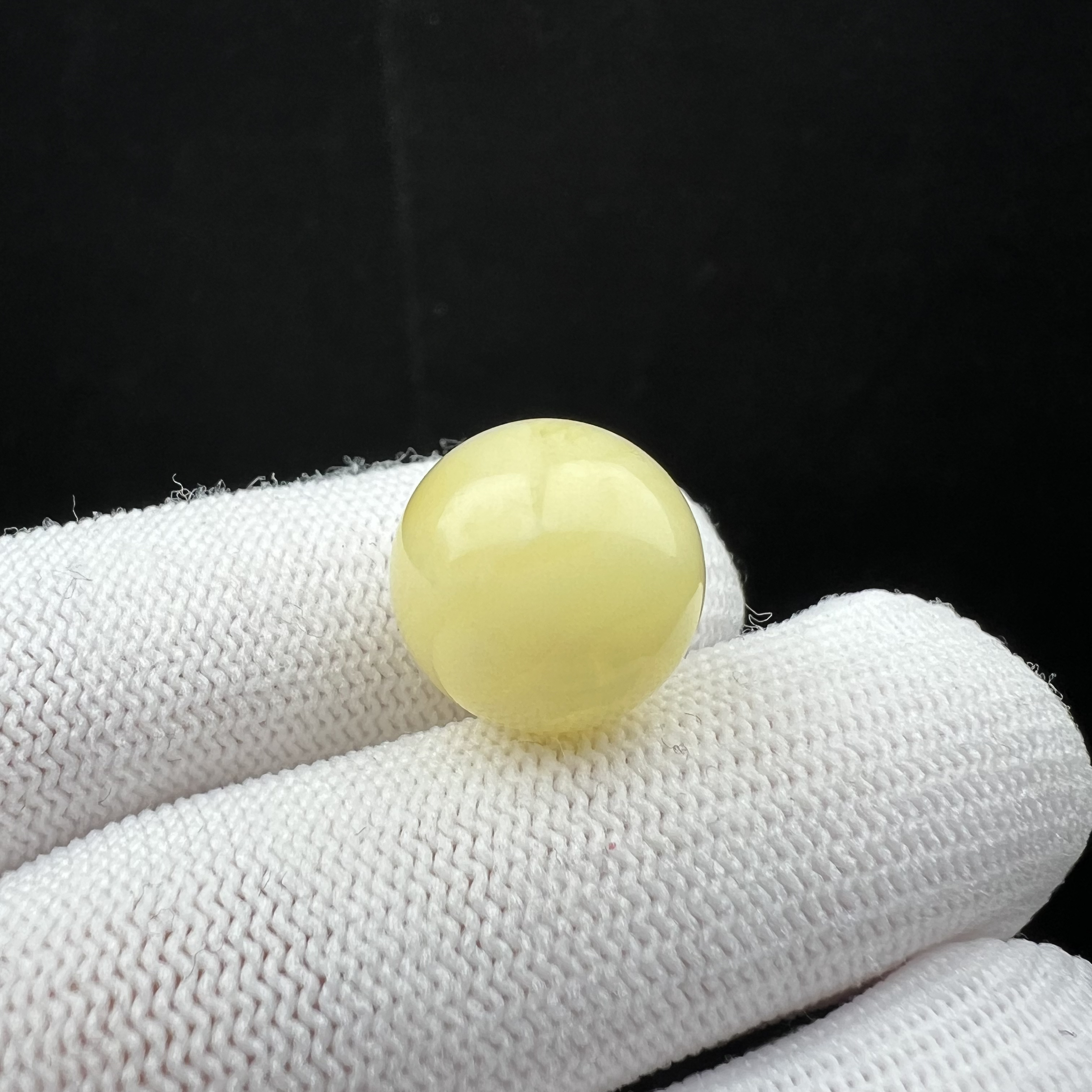 A1214天然蜜蜡圆珠约14.3mm支持复检 假一罚十