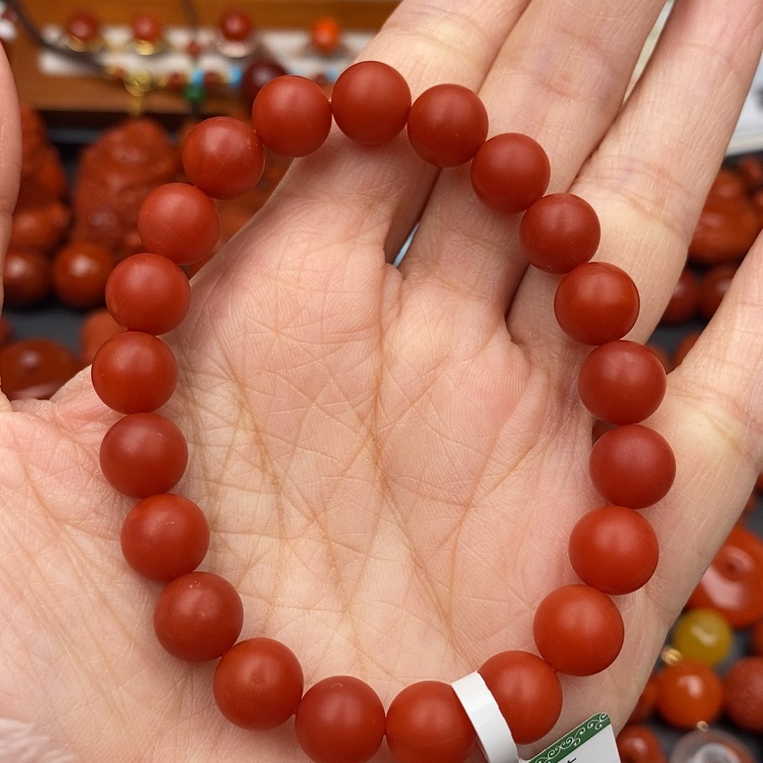 南红玛瑙云南保山单圈9mm未镶嵌
