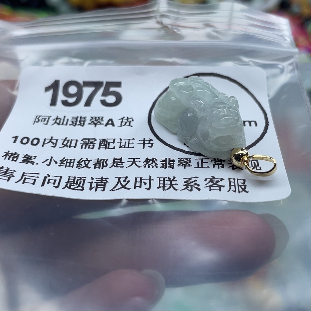 翡翠未镶嵌吊坠(赠链)