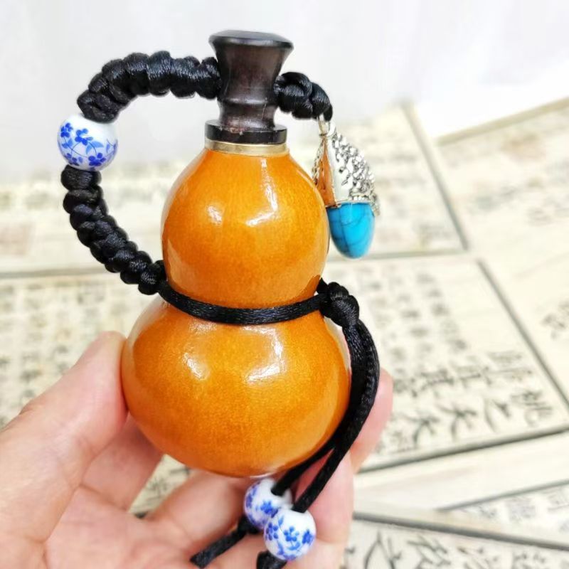 开口小酒葫芦天然手把件手捻葫芦（无礼盒）