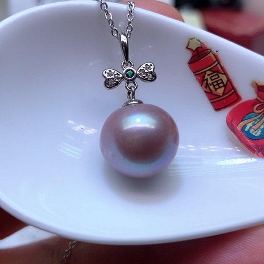 淡水珍珠耳饰银S925镶嵌