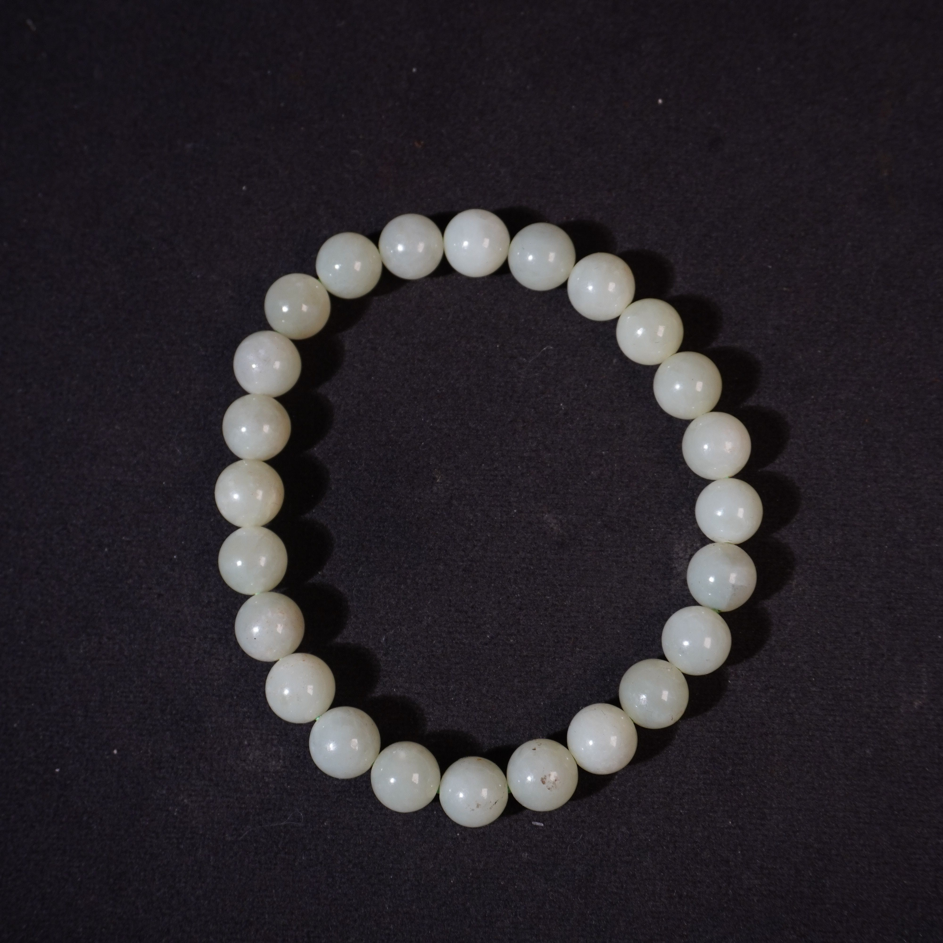 8SH91  清  和田玉素面手串