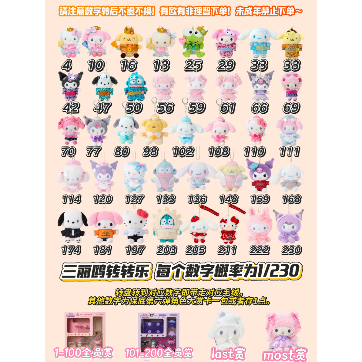 【同意代拆】三丽鸥转转乐一番赏盲盒