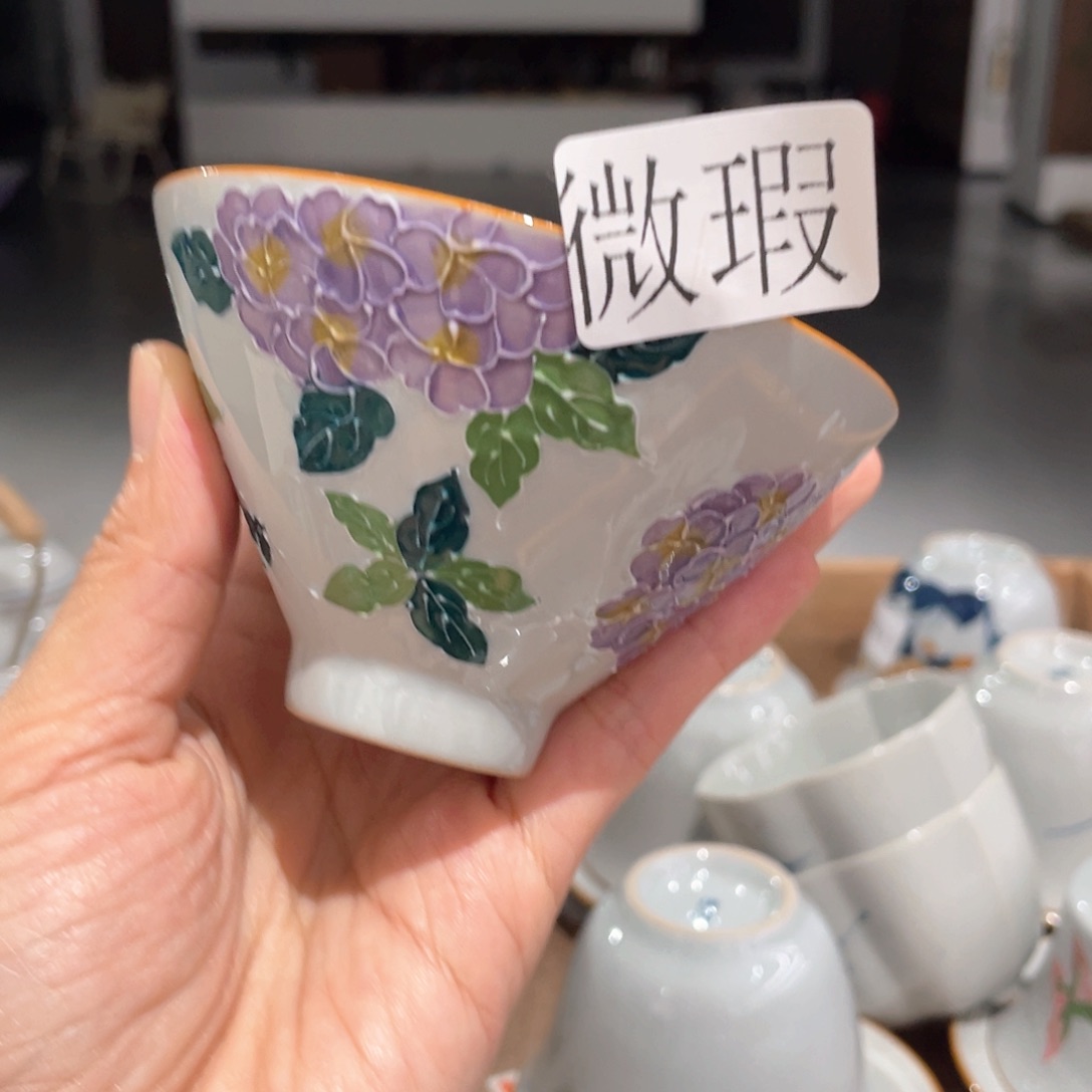 纯手绘釉下彩微瑕