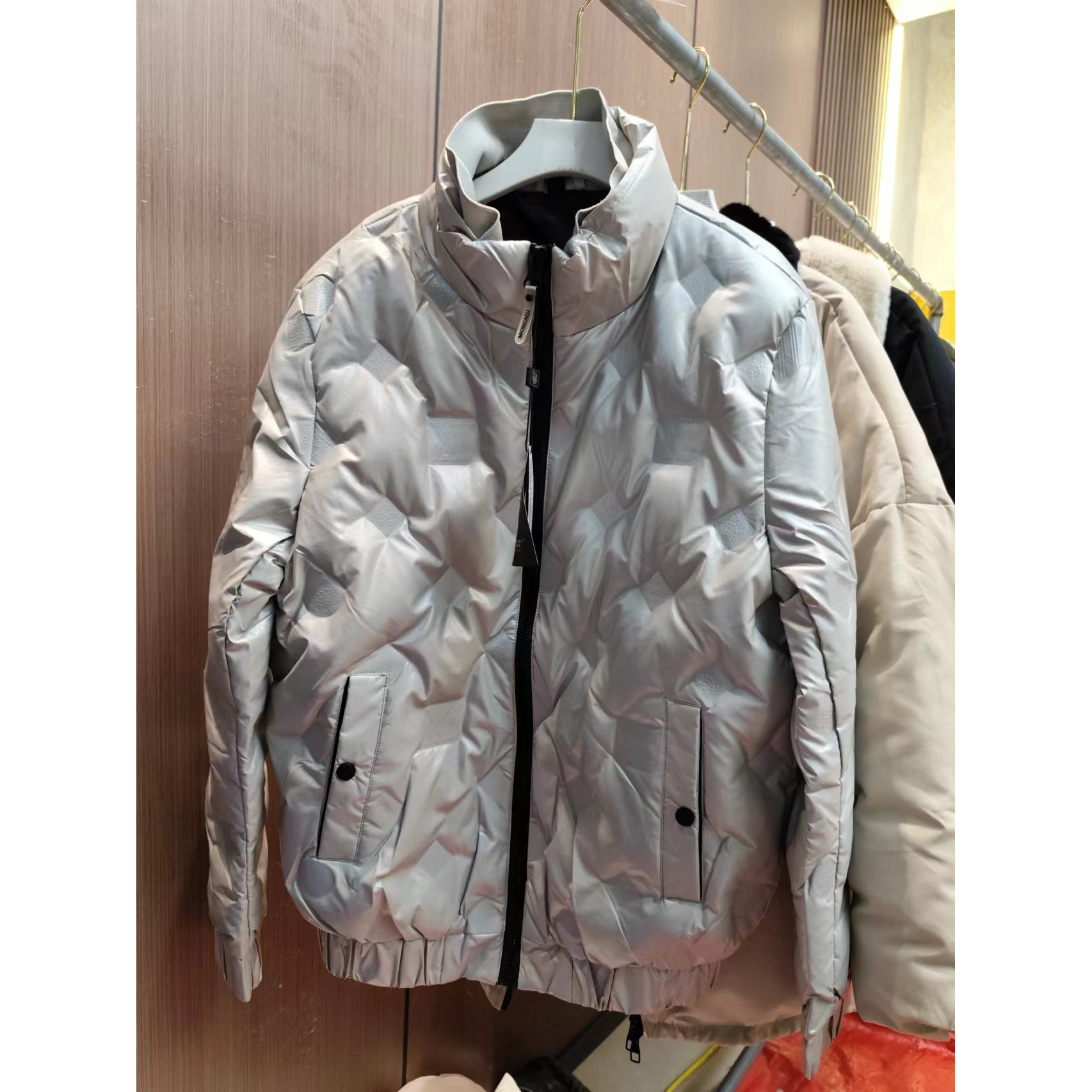 A20#轻薄羽绒服男士休闲短款保暖上衣2024冬季新款白鸭绒外套男