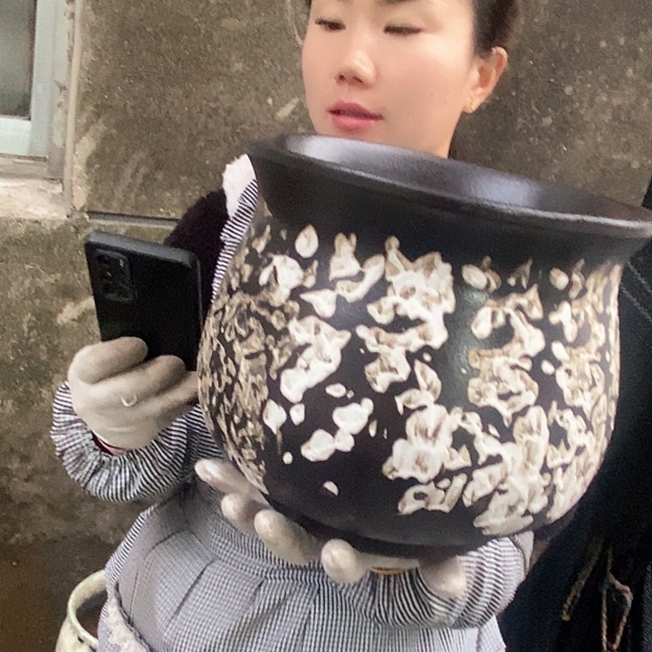 紫砂花盆正品口25高22