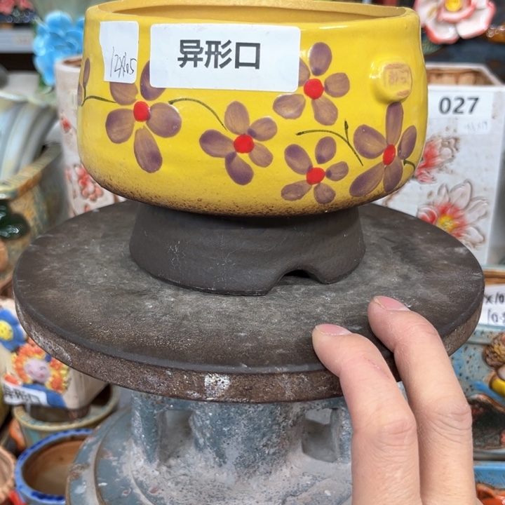 紫砂花盆粗陶材质多肉花盆