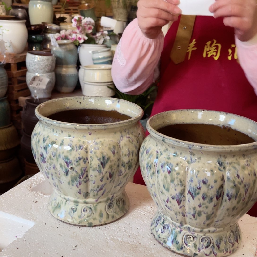 紫砂花盆高度20口径18
