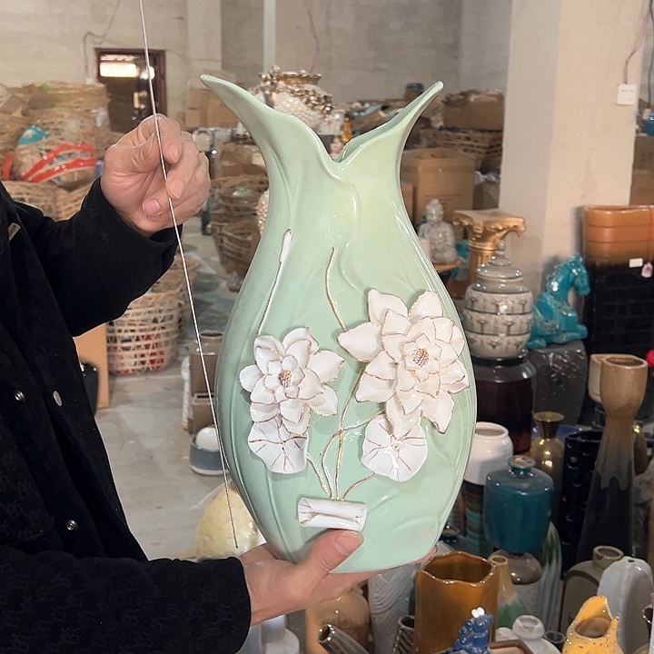 瓶高度40厘米口径8厘米微瑕捡漏掉花