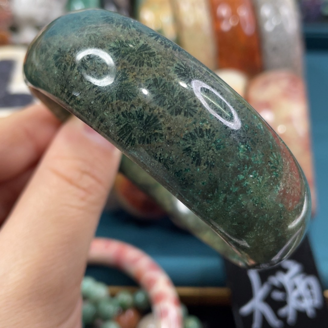 未镶嵌手镯硅化玉