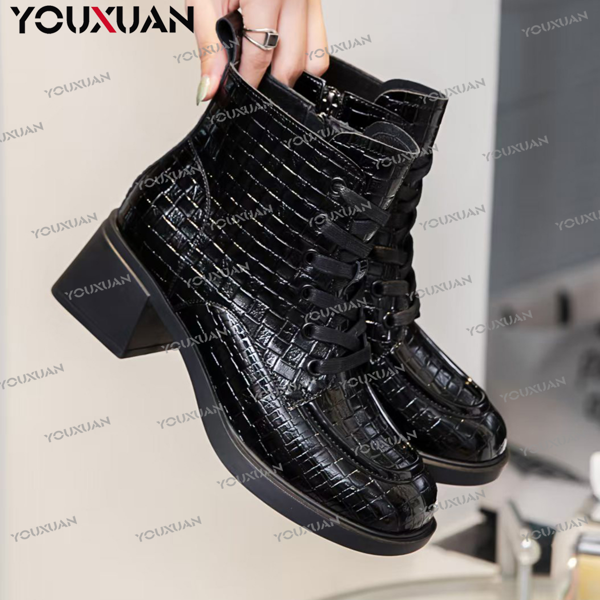 品牌【二棉鞋】【超级新品来了】【定制时装靴】时尚英伦风秋冬29015