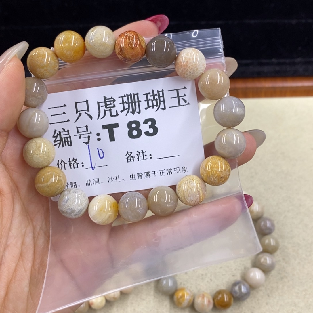 硅化珊瑚（珊瑚玉）1足银镀金镶嵌暖*